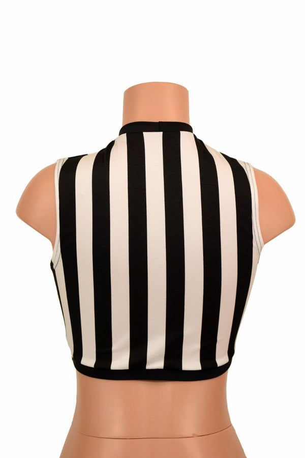 Sleeveless Keyhole Top in Stripe - 3