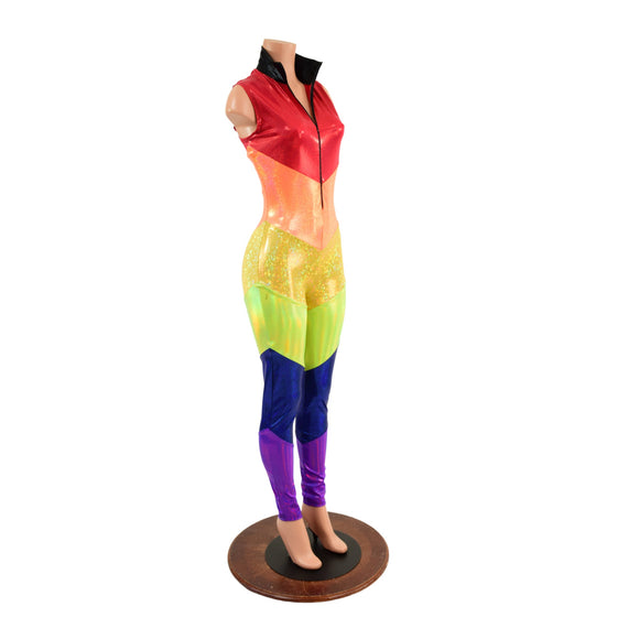 Sleeveless Rainbow Evolution Catsuit - Coquetry Clothing