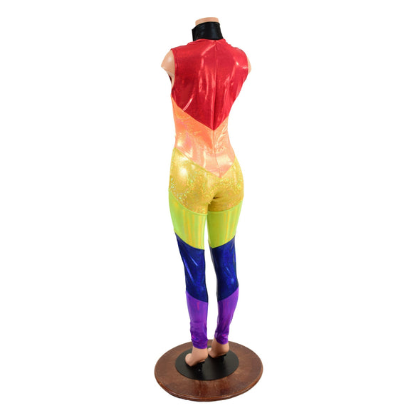 Sleeveless Rainbow Evolution Catsuit - Coquetry Clothing