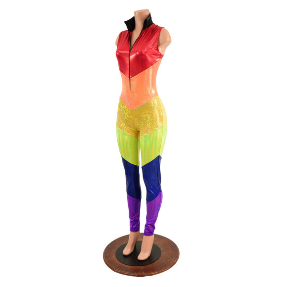 Sleeveless Rainbow Evolution Catsuit - Coquetry Clothing