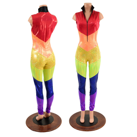 Sleeveless Rainbow Evolution Catsuit - Coquetry Clothing