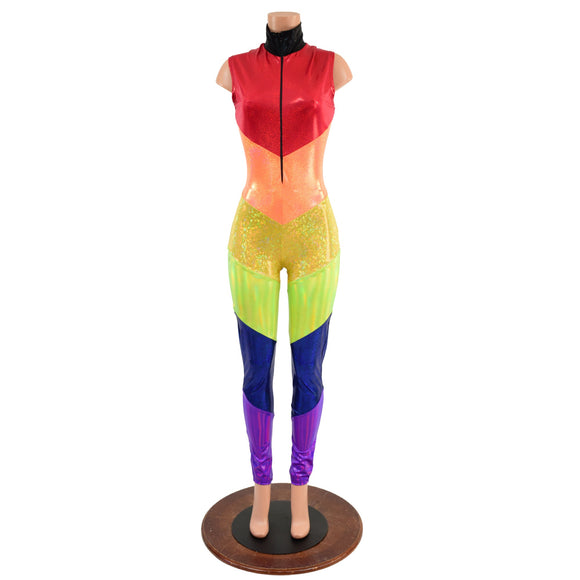 Sleeveless Rainbow Evolution Catsuit - Coquetry Clothing