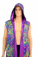 Sleeveless Reversible Hooded Duster - Coquetry Clothing