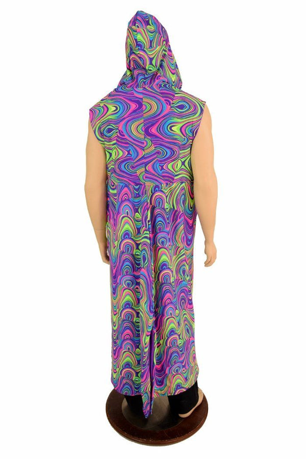 Sleeveless Reversible Hooded Duster - 4