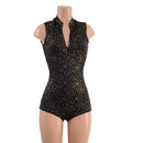 Sleeveless Star Noir Stella Romper with Boy Cut Leg - Coquetry Clothing