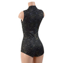 Sleeveless Star Noir Stella Romper with Boy Cut Leg - Coquetry Clothing