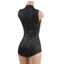 Sleeveless Star Noir Stella Romper with Boy Cut Leg - Coquetry Clothing