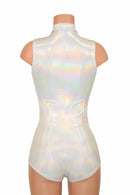 Sleeveless Stella Romper in Flashbulb with Boy Cut Leg - Coquetry Clothing
