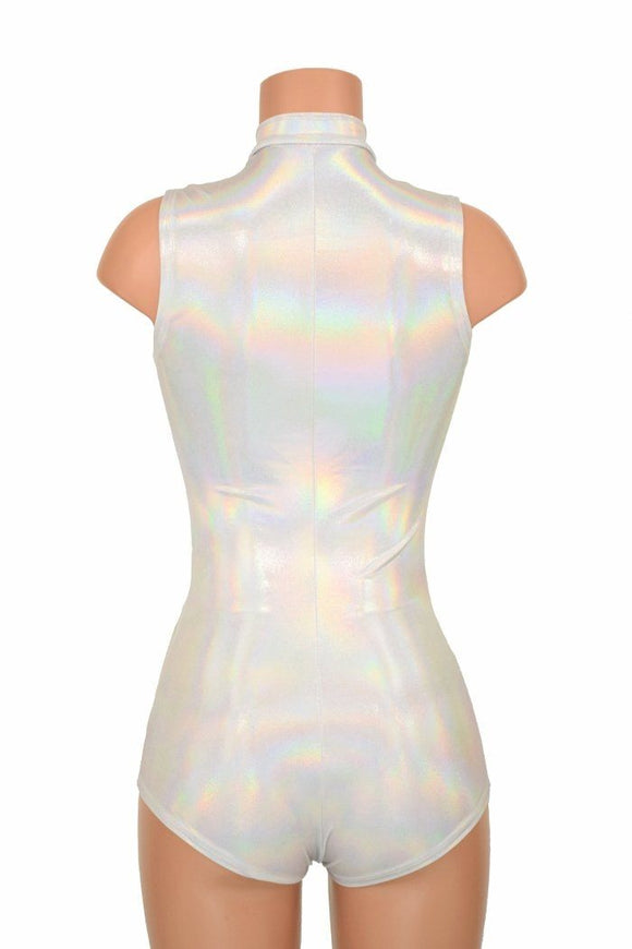 Sleeveless Stella Romper in Flashbulb with Boy Cut Leg - Coquetry Clothing