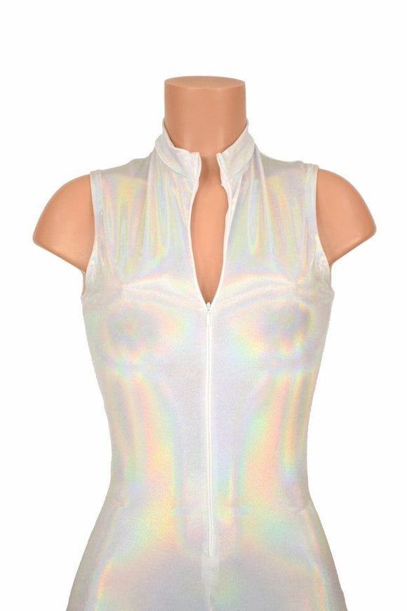 Sleeveless Stella Romper in Flashbulb with Boy Cut Leg - Coquetry Clothing