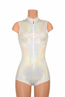 Sleeveless Stella Romper in Flashbulb with Boy Cut Leg - Coquetry Clothing