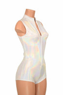 Sleeveless Stella Romper in Flashbulb with Boy Cut Leg - Coquetry Clothing