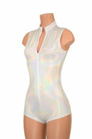 Sleeveless Stella Romper in Flashbulb with Boy Cut Leg - Coquetry Clothing