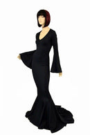 Smooth and Sleek Plain Black Spandex Fabric - Coquetry Clothing