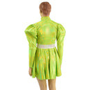 Snap Front Breakaway Skater Dress with Victoria Sleeves - Coquetry Clothing