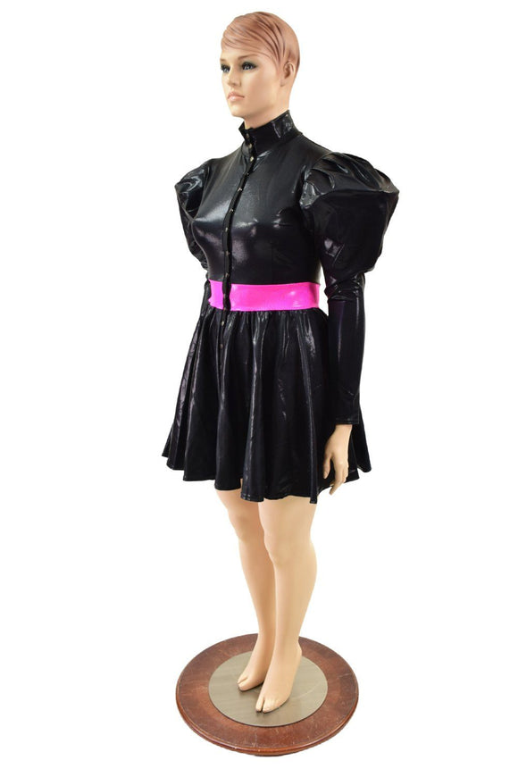 Snap Front Breakaway Skater Dress with Victoria Sleeves - Coquetry Clothing