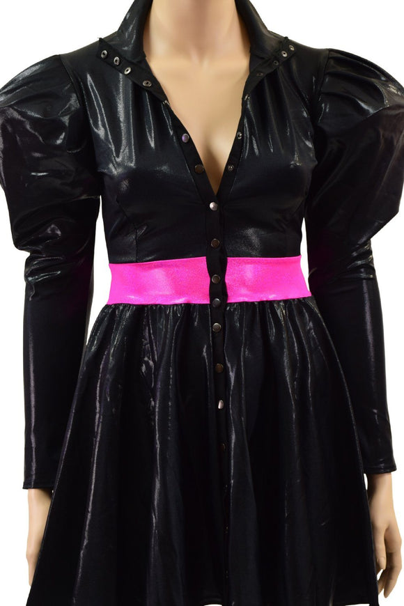 Snap Front Breakaway Skater Dress with Victoria Sleeves - Coquetry Clothing