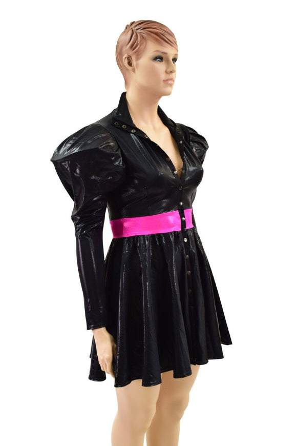 Snap Front Breakaway Skater Dress with Victoria Sleeves - Coquetry Clothing