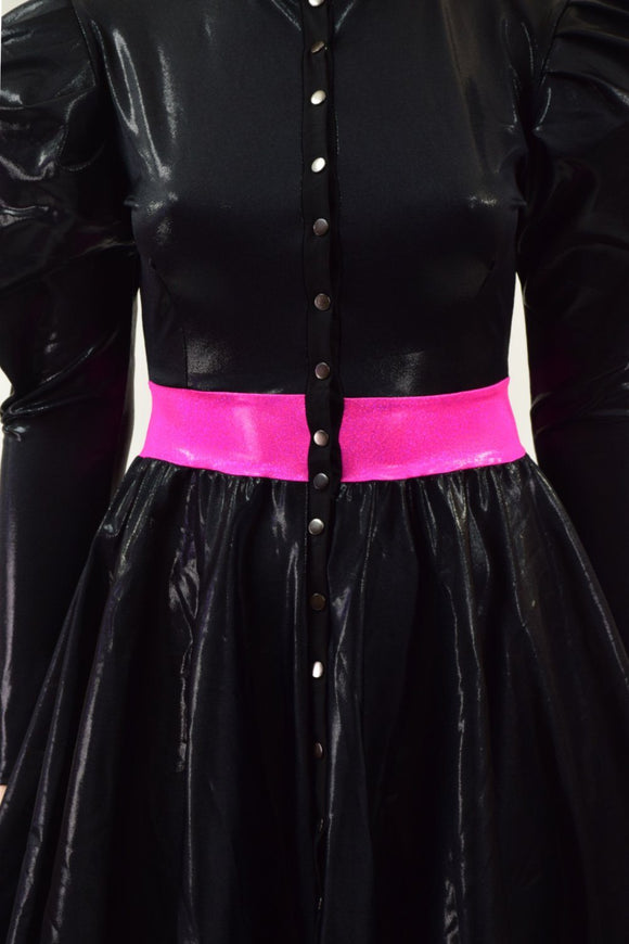 Snap Front Breakaway Skater Dress with Victoria Sleeves - Coquetry Clothing