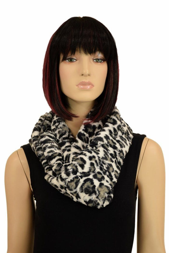 Snow Leopard Minky Infinity Scarf - Coquetry Clothing