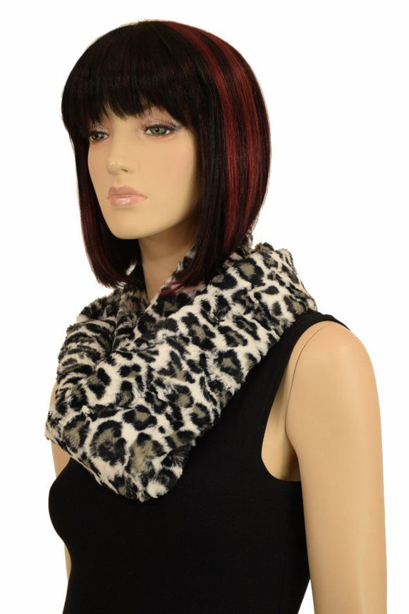 Snow Leopard Minky Infinity Scarf - Coquetry Clothing
