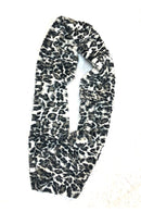 Snow Leopard Minky Infinity Scarf - Coquetry Clothing