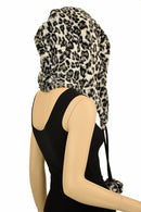 Snow Leopard Minky Pom Pom Hood - Coquetry Clothing