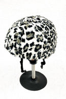 Snow Leopard Minky Roller Derby Helmet Cover (Cover Only) - Coquetry Clothing
