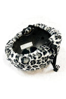 Snow Leopard Minky Roller Derby Helmet Cover (Cover Only) - Coquetry Clothing