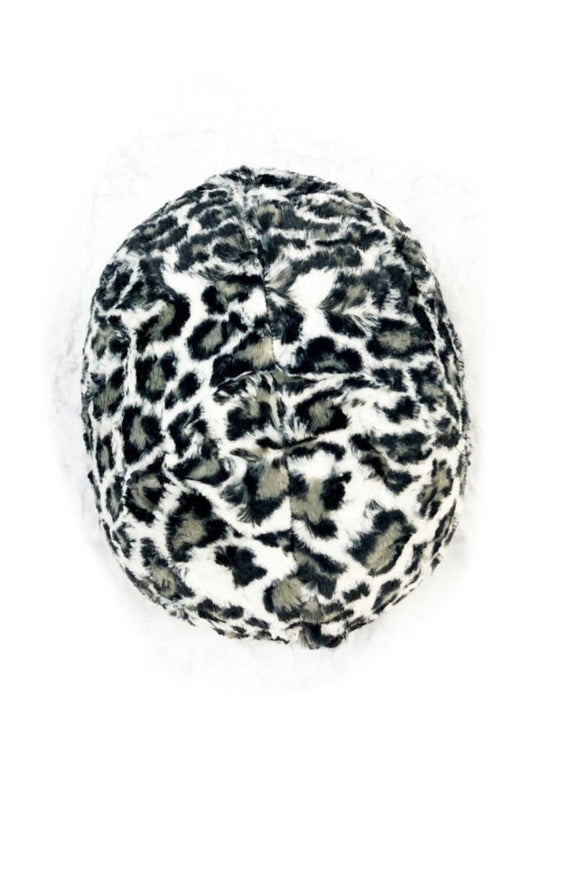Snow Leopard Minky Roller Derby Helmet Cover (Cover Only) - Coquetry Clothing