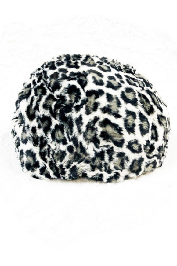 Snow Leopard Minky Roller Derby Helmet Cover (Cover Only) - Coquetry Clothing