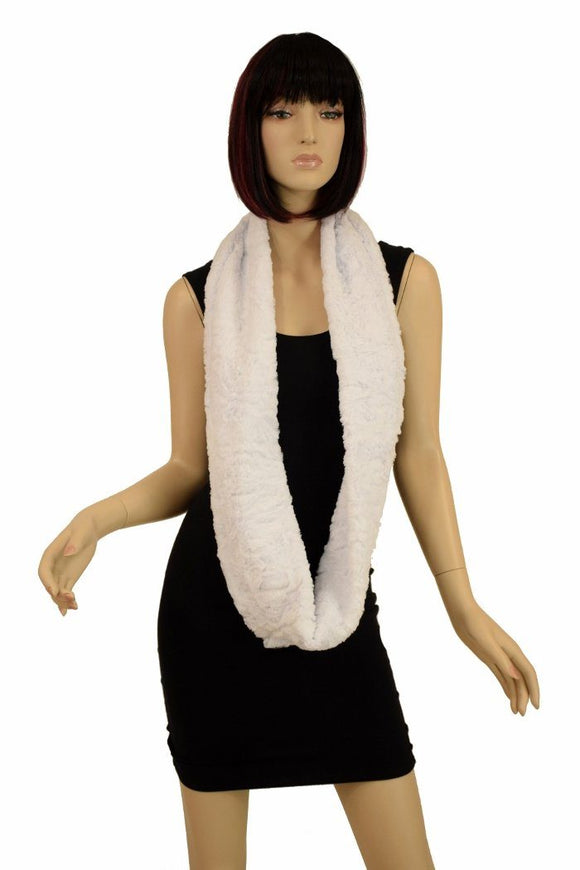 Snowdrift White Minky Infinity Scarf - Coquetry Clothing