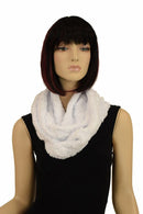 Snowdrift White Minky Infinity Scarf - Coquetry Clothing