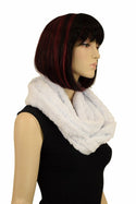 Snowdrift White Minky Infinity Scarf - 3