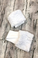 Snowdrift White Minky Wrist Cuffs - Coquetry Clothing