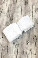 Snowdrift White Minky Wrist Cuffs - 2