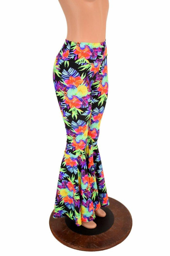 Sonic Bloom High Waist Bell Bottom Flares - Coquetry Clothing