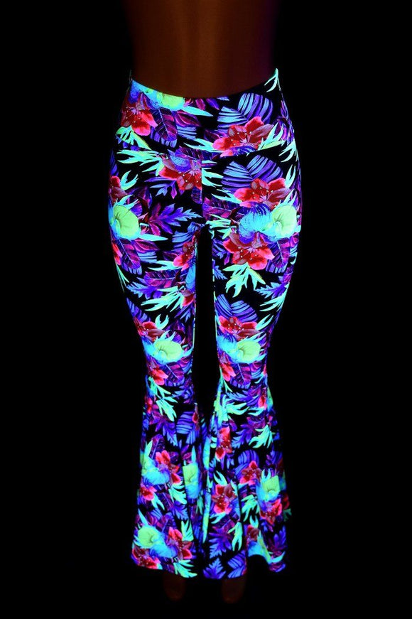 Sonic Bloom High Waist Bell Bottom Flares - Coquetry Clothing