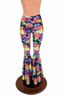 Sonic Bloom High Waist Bell Bottom Flares - Coquetry Clothing