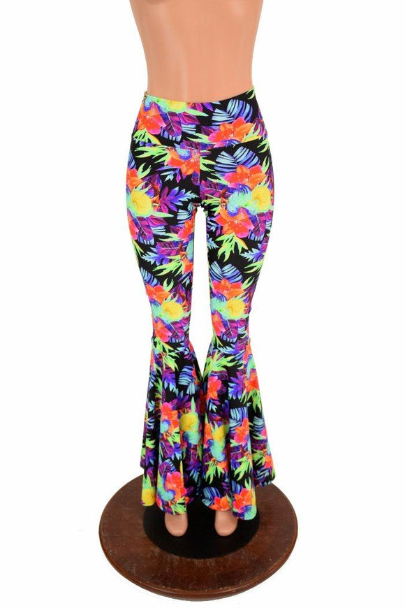 Sonic Bloom High Waist Bell Bottom Flares - Coquetry Clothing