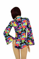 Sonic Bloom Plunging V Romper - Coquetry Clothing