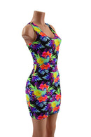Sonic Bloom Racerback Bodycon Dress - Coquetry Clothing