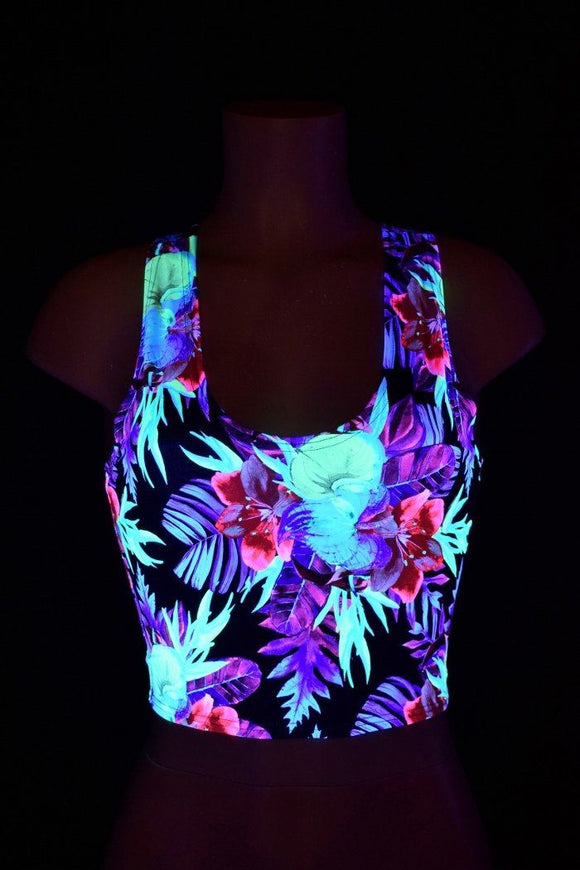 Sonic Bloom Racerback Crop Top - Coquetry Clothing