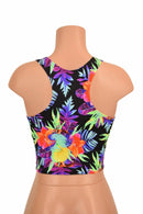 Sonic Bloom Racerback Crop Top - Coquetry Clothing