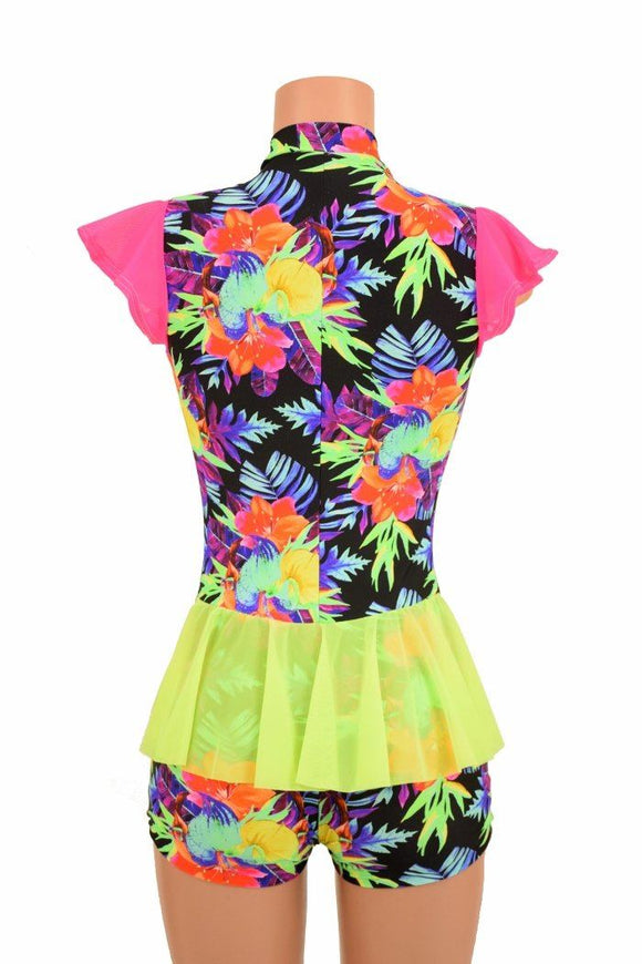 Sonic Bloom Ruffle Rump Romper - Coquetry Clothing