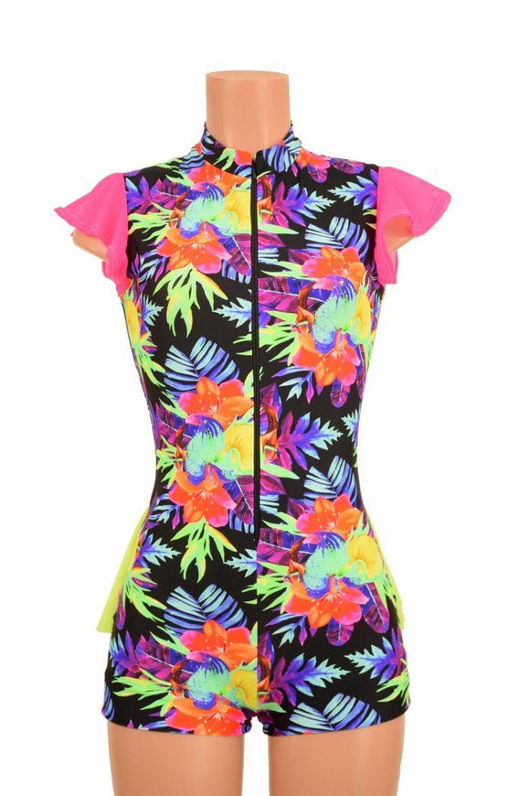 Sonic Bloom Ruffle Rump Romper - Coquetry Clothing