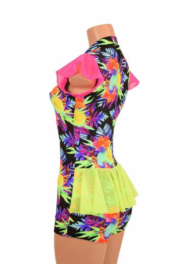 Sonic Bloom Ruffle Rump Romper - Coquetry Clothing