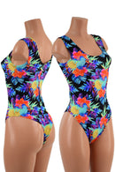 Sonic Bloom Tank Style Romper with Brazilian Cut Leg - Coquetry Clothing