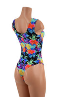 Sonic Bloom Tank Style Romper with Brazilian Cut Leg - Coquetry Clothing