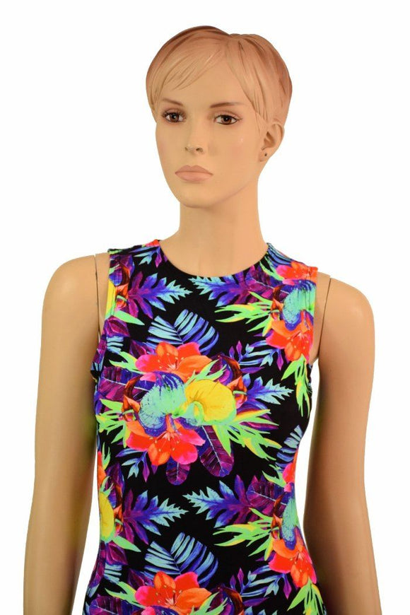 Sonic Bloom UV Puddle Train Gown - Coquetry Clothing